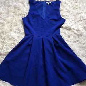 Royal Blue v line dress